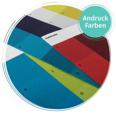 Andruck von Farben