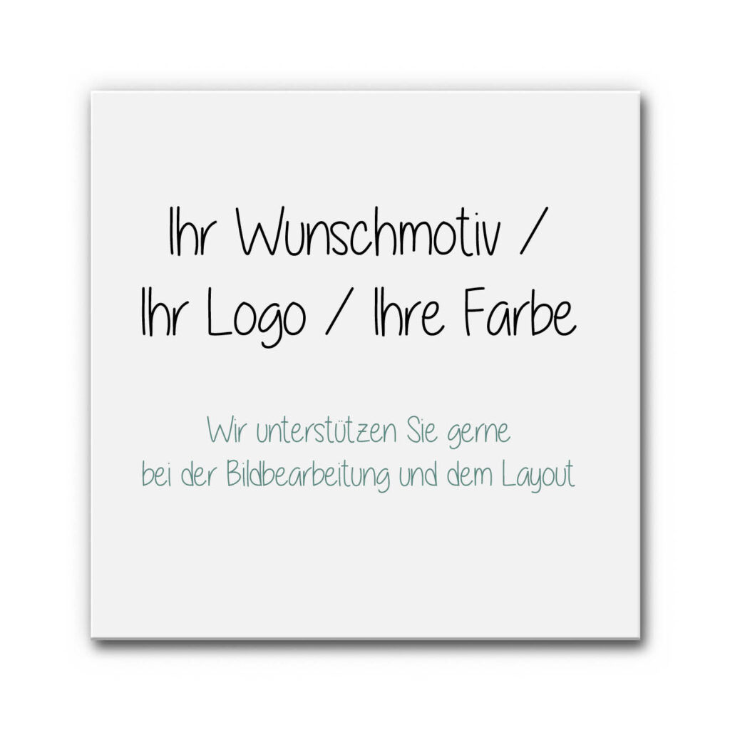 Akustikbild mit eigenem Motiv (AluStyle mit weißem Rahmen, 100x100cm)
